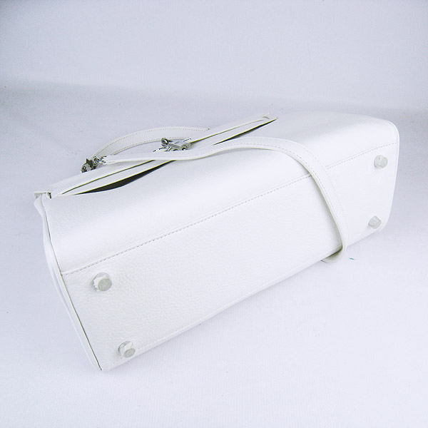 High Quality Hermes Kelly 35CM Togo Leather Bag White 6308 - Click Image to Close